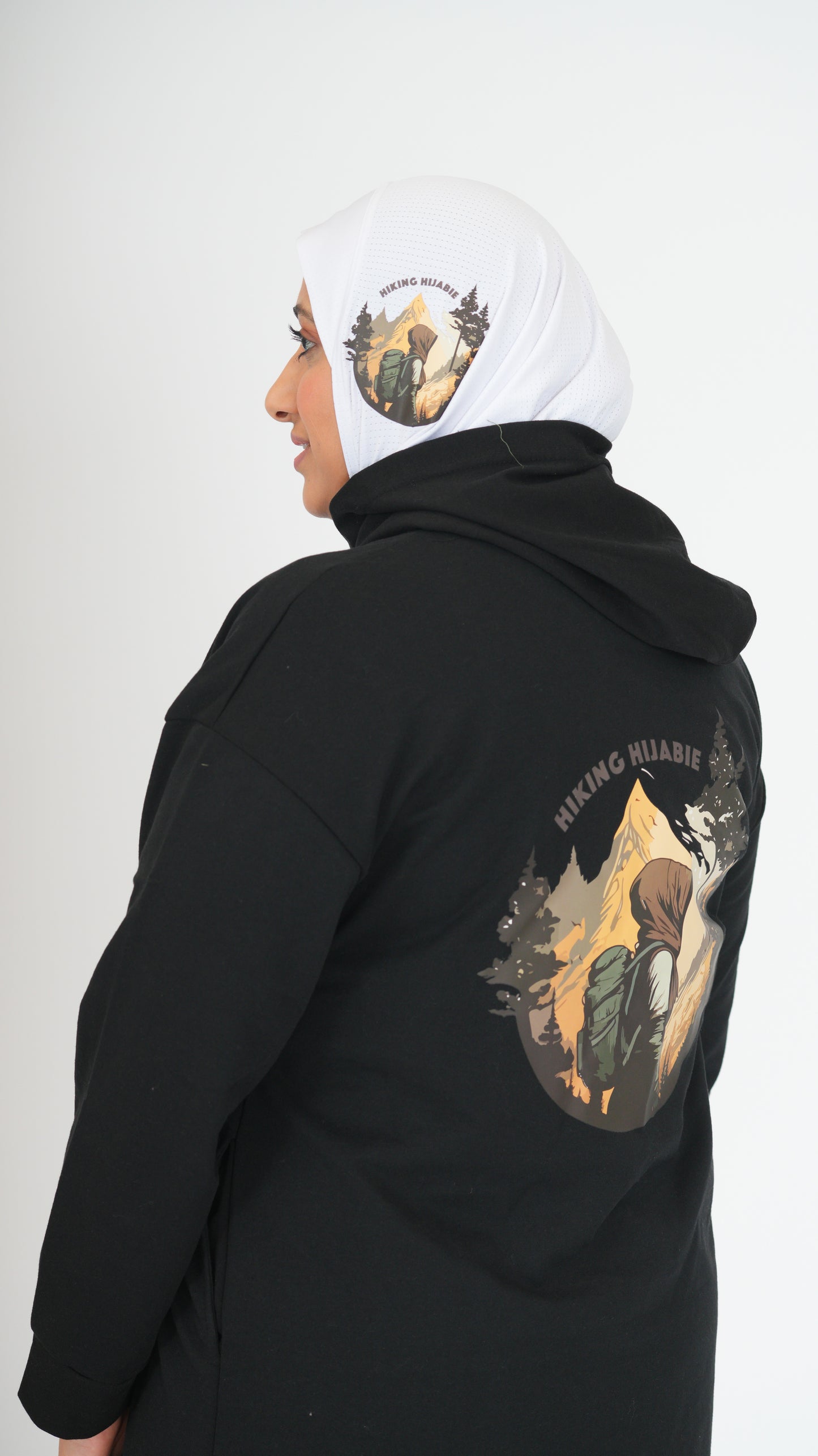 Hiking Hijabie Knee Length Hoodie